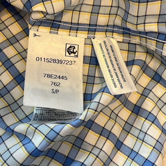 Tommy Hilfiger Men’s Plaid Button Down Sz Small Classic Preppy Blue Checked - Picture 8 of 10